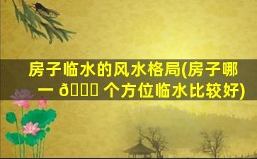 房子临水的风水格局(房子哪一 🍁 个方位临水比较好)